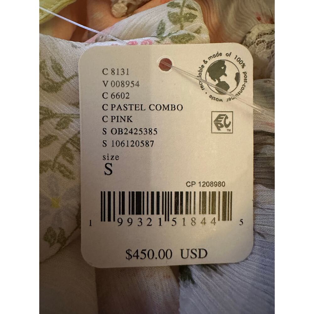 Free People Dainty Ethereal Cottage Love You Bunches Maxi Dress Pastel Small - Picture 14 of 16